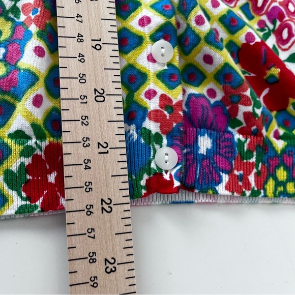 Talbots Multi Color Floral Button Cardigan Sweater - Picture 9 of 11